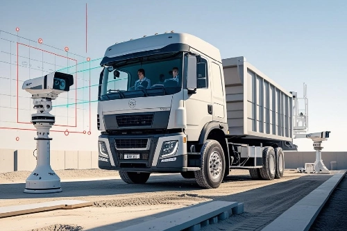 Autonomous truck weigh-station